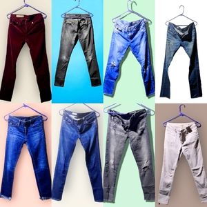 Lot of 8 pairs of women's designer jeans